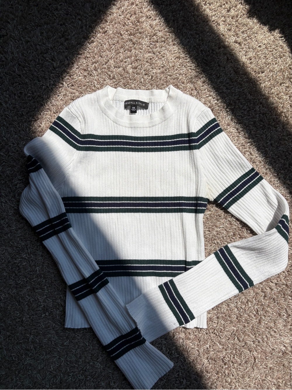 White striped long sleeve
